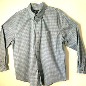 Van Heusen Men's Size "XL" Long Sleeve Plaid Shirt - Blue/Aqua (36543BP-XL)